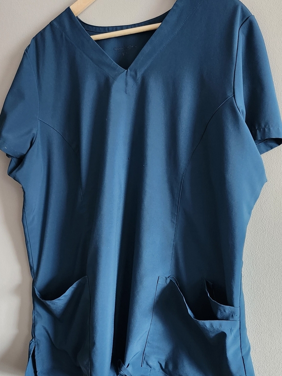 Tops - Men's V-Neck Teal Work Shirt